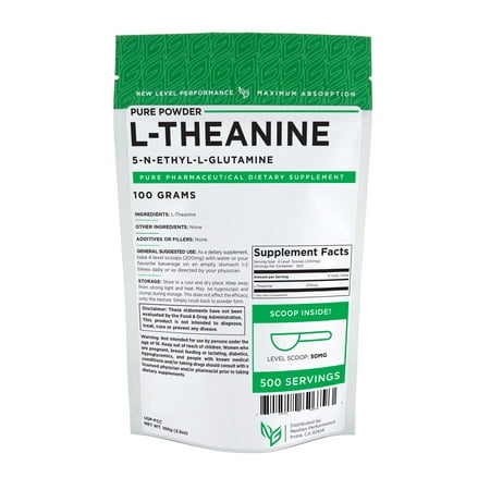 L-Theanine Powder 100g (3.5oz) - Energy - Stress Anxiety - Mood