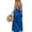 Blue, variant on Women's Backless Maxi Satin Slip Dress, Sexy Spaghetti Strap Long Gown, Flowy Summer Vacation Tie-Back Sundress