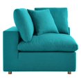 Modway Commix 2Piece Fabric Down Filled Sectional Sofa Set in Teal