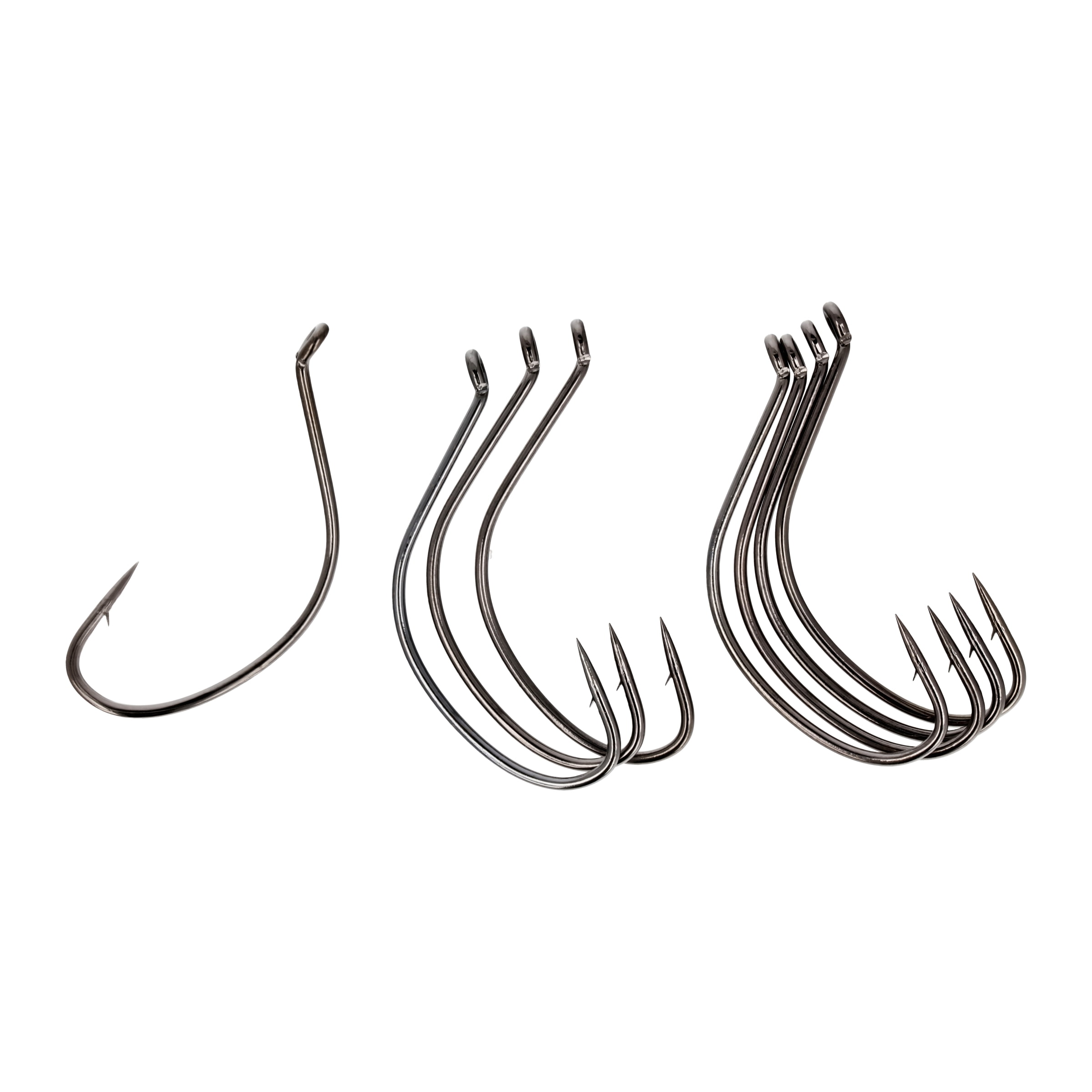 Lazer Sharp L144BKUH-3/0 Kahle Offset Hook, Platinum Black Finish, Size 3/0