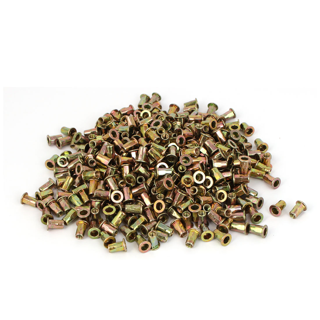 Unique Bargains M4 x 11mm Half Hexagon Body Flat Head Insert Rivet Nut