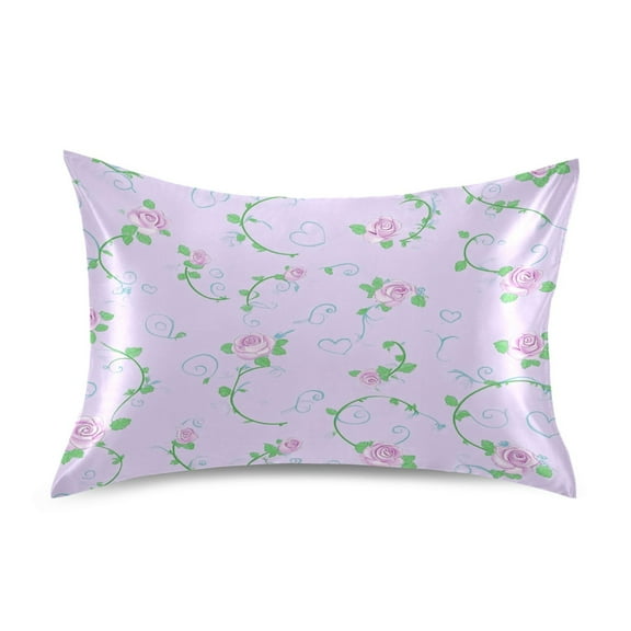 Satin Pillowcase Soft and Smooth Pillow Case for Hair and Skin Chic Rose Pattern