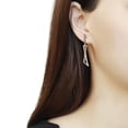 thumbnail image 2 of High polished (no plating) Stainless Steel Earrings with AAA Grade CZ in Clear for Women Clear Stone Color Style DA372, 2 of 2