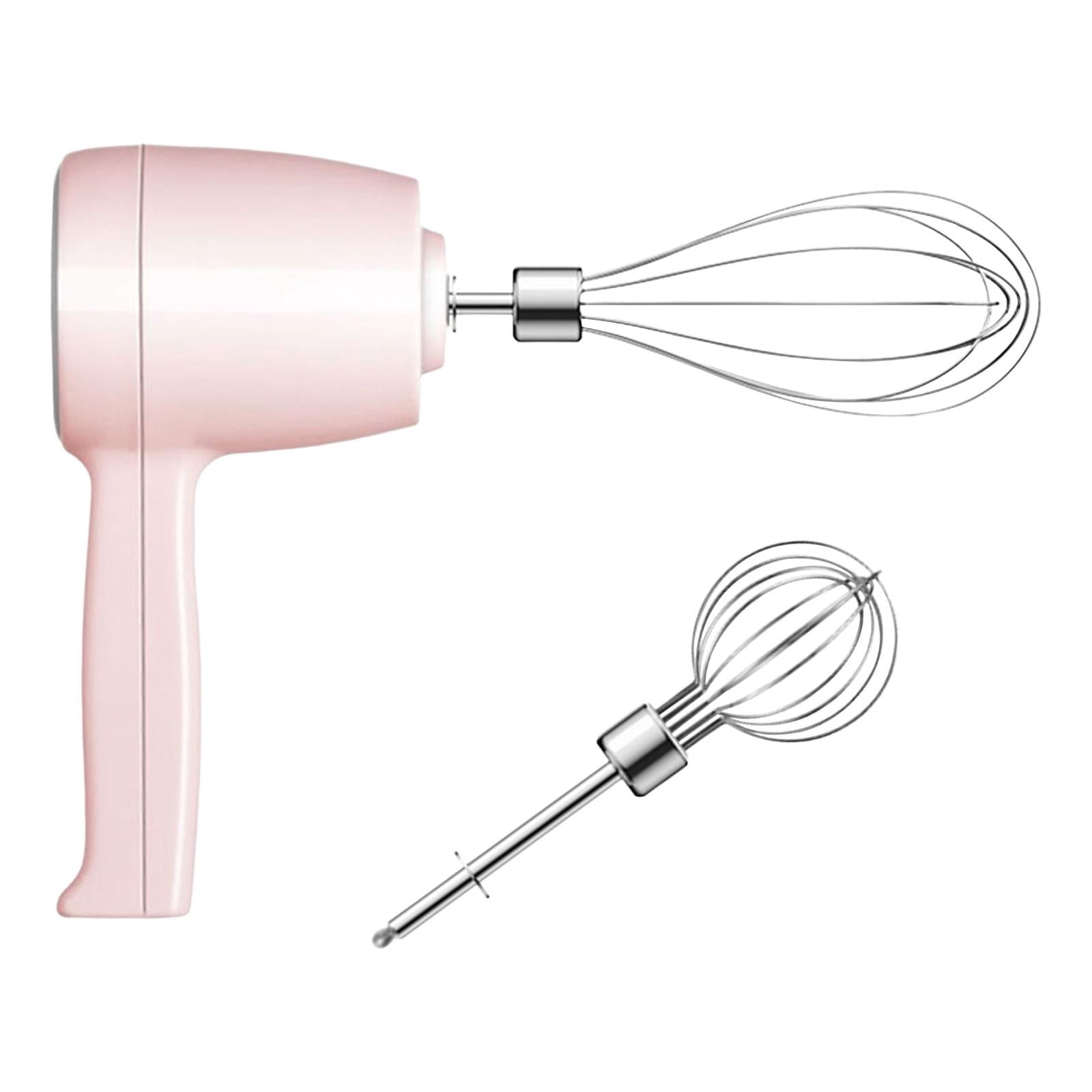 Fiocias Hand Mixer Electric Food Mixer Stable Lightweight Electric Food Blender Handheld Pink