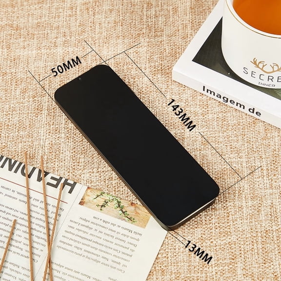 HONMEET 8Pcs Sliding Lid Metal Tinplate Boxes Black Rectangular Storage Cases for Jewelry Cosmetics and Crafts