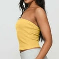 thumbnail image 5 of AherBiu Tube Tops for Women Cropped off Shoulder Sleeveless Slim Fitted Going out Top Cute Tees Shirts, 5 of 8