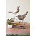 thumbnail image 1 of Escultura KALALOU CHE1079 rústica de metal con pájaros grises, 30 cm, 1 of 1