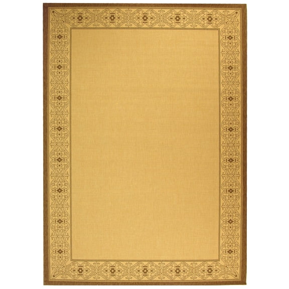 Safavieh Courtyard Donna Botanical Indoor/Outdoor Area Rug, Natural/Brown, 5'3" x 7'7"