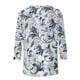 thumbnail image 5 of Tops de Manga Larga de Mujer 3/4 Manga Flores Impresas Cuello Redondo Blusa Casual Estiramiento Suave, 5 of 5