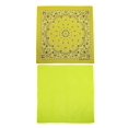 thumbnail image 2 of CTM Cotton Solid and Paisley Print Neon Bandana Kit (Pack of 2), 2 of 5