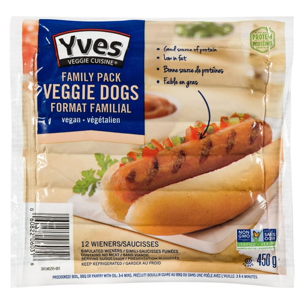 Yves Family Pack Veggie Dogs Wieners, 450 g, Veggie Dogs Walmart.ca
