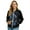 Blue Dragonfly Flower, variant on Women's Bomber Jacket Zip Up Varsity Shackets Bohemian Pet Paw Lightweight Coat with Pockets, Stand Collar Loose Fit Casual Jacket Fall Winter Outfits, Large, Paw Boho Mandala Flower Blue