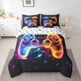 thumbnail image 2 of Homewish Colorful Game Console 7-Piece Twin Bedding Sets,Gamer Gaming Bedding Comforter Set,Multicolor Starry Sky Sheet Sets For Boys,Breathable Bedroom Decorative Reversible, 2 of 8