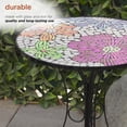 thumbnail image 5 of Alpine Corporation 18" x 23" Round Metal Floral Mosaic Patio Table, Multicolor, 5 of 13