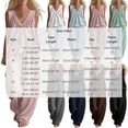 thumbnail image 3 of BRELIL Women's Two Piece Sets Summer Casual Loungewear V Neck Sleeveless Tank Top Wide Leg Loose Long Pants Matching Sets Solid Boho Beach Outfits Vacation Travel Tracksuit, Pink XL, 3 of 6