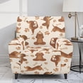 thumbnail image 2 of Xixirimido Cute Dachshund Dogs Paws Pattern Recliner Chair Cover, 4-Pieces Stretch Recliner Covers for Recliner Chair Soft Reclining Chair Slipcover Furniture Protector for Pets Kids, 2 of 8