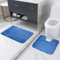 thumbnail image 4 of YAOMOBB U-shaped Toilet Carpet 3 Pieces Bath Mat Set Water Absorption Non Slip Quick Dry Toilet Mat Microfiber Bathroom Mat, 4 of 7