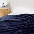 thumbnail image 4 of Navy Blue Extra Soft Cozy Microfiber Solid Color Throw Picnic Sofa Bed Blanket Twin - Navy Blue, 4 of 4