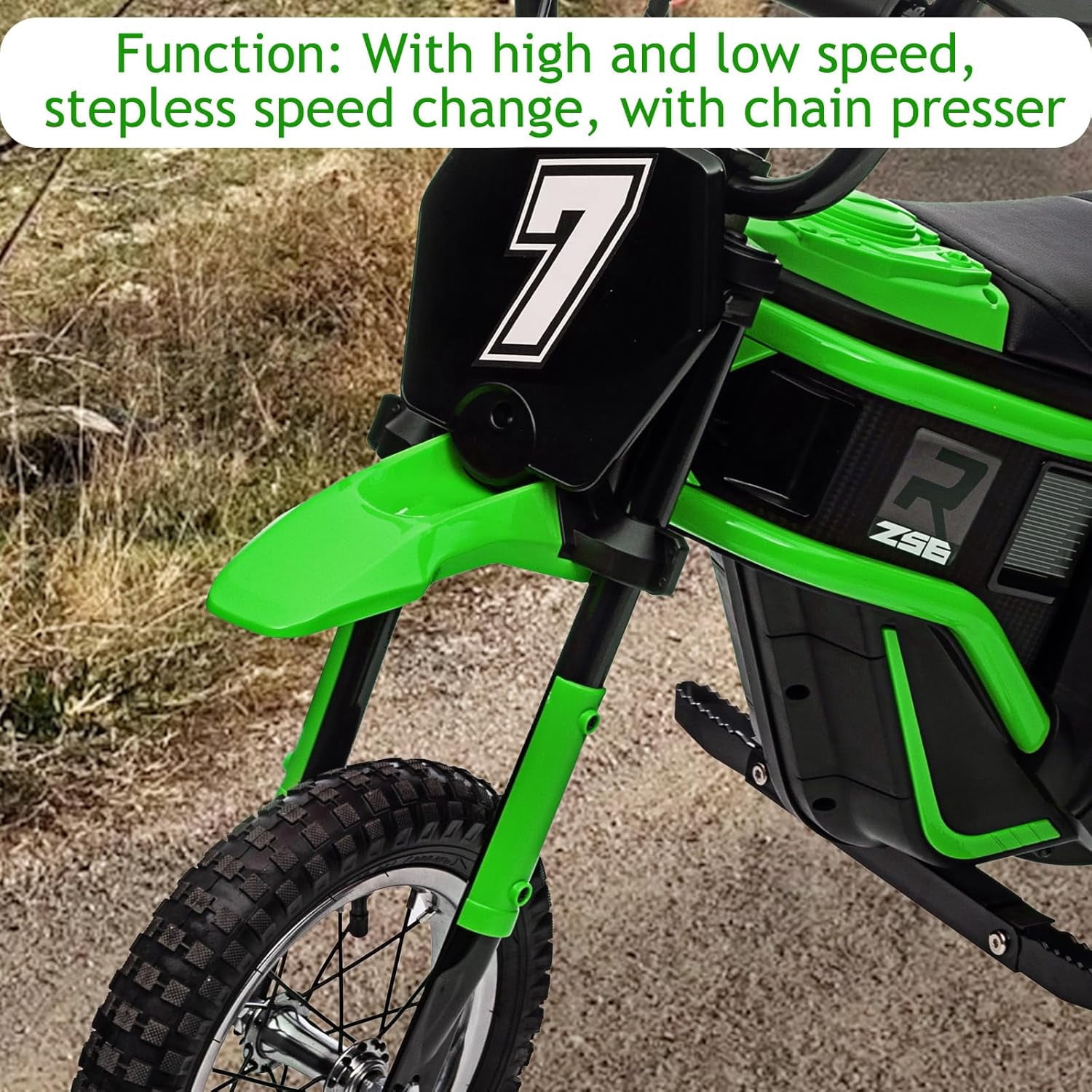 Kids Electric Dirt Bike 24-Volt 350-Watt Kid's Motorcycle Up to 14MPH for Kids 8-14 2-Speed Modes Max Load 135 Lbs/Seat Height 18Inch