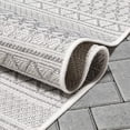 thumbnail image 2 of Well Woven Indoor/Outdoor Runner Rug 2'7" x 9'10" Arwen Grey Moroccan Tribal Striped, 2 of 5