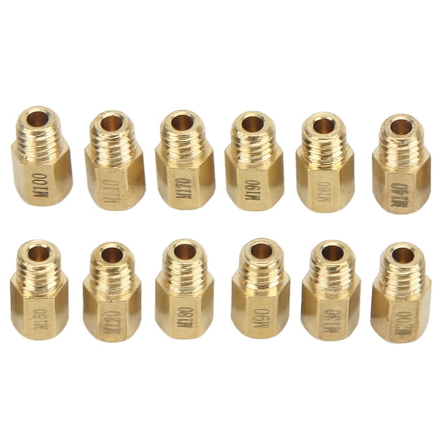 Kit de chorro principal de carburador boquillas de carburador de metal Rendimiento estable 12 piezas 90-200 Oro resistente para Mikuni VM TM TMX ANGGREK Otros