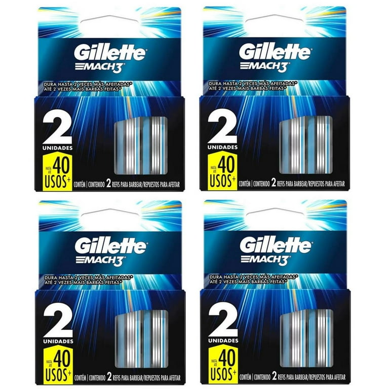 Gillette Mach3 Replaceable Razor Blades Refill Cartridges, 8 Count