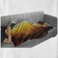 thumbnail image 5 of Landscape Soft Flannel Fleece Throw Blanket, Vivid Thunder in Apocalyptic Sky Judgement Day End of World Themed Artwork, Cozy Plush for Indoor and Outdoor Use, 60" x 80", Yellow Brown, by Ambesonne, 5 of 5