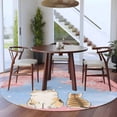 thumbnail image 3 of Round Rugs 5 Ft, Pink Cat Non Slip Area Rugs for Kitchen Bedroom Entryway, Spring Cherry Blossoms Botanical Blue Sky Washable Carpet Runner Rug Floor Mats for Bedroom Home Decor, 3 of 8