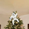 thumbnail image 6 of Christmas Tree Toppers Abominable Snow Handmade Abominable Chimpanzees Hugger with Star Soft Xmas Tree Ornament, Christmas Ornament Tree Topper, 6 of 6