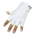 thumbnail image 3 of Fingerless Driving Leather Outdoor Sport Halloween Half Finger for Men Women Ski Mittens Men, 3 of 3