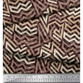 thumbnail image 2 of Soimoi Silk Fabric Zig Zag Abstract Printed Craft Fabric by The Yard 42 Inch Wide, 2 of 3