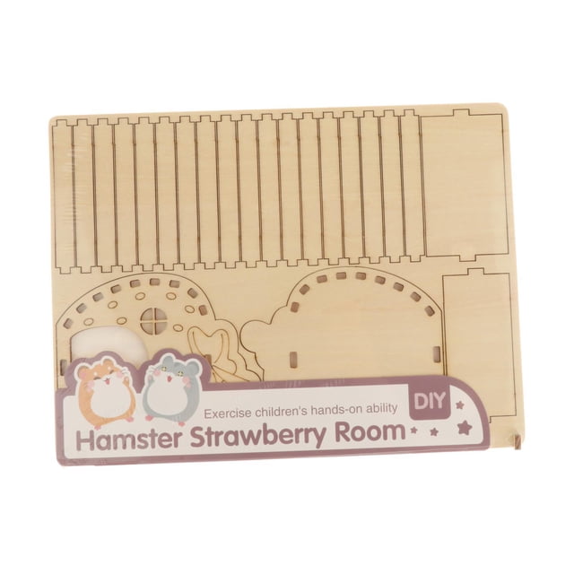 HILABEE Creative Wooden House Puzzles Toy Early Learning Early Development Small Hamster E