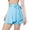 Blue, variant on oqasdz Womens Skirts Satin Silk Ruffles Solid Color High Waist Drawstring Skirt Clothes Wrapping Fashion Outdoor Party Club Skirt