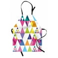 thumbnail image 1 of Geometric Apron, Irregularly Aligned Rhombus and Triangle Funky Colorful Mosaic Tiles, Unisex Kitchen Bib with Adjustable Neck for Cooking Gardening, Adult Size, Multicolor, by Ambesonne, 1 of 4