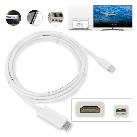 Thunderbolt 6 FT Mini Display Port HDMI Cable For Apple iMac Macbook Air (Best Thunderbolt To Hdmi Cable)