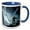 Blue/White, variant on 3drose, Android Robot Stand on a Newly Discovered Planet. Fantasy Space Art, 11oz Magic Transforming Mug