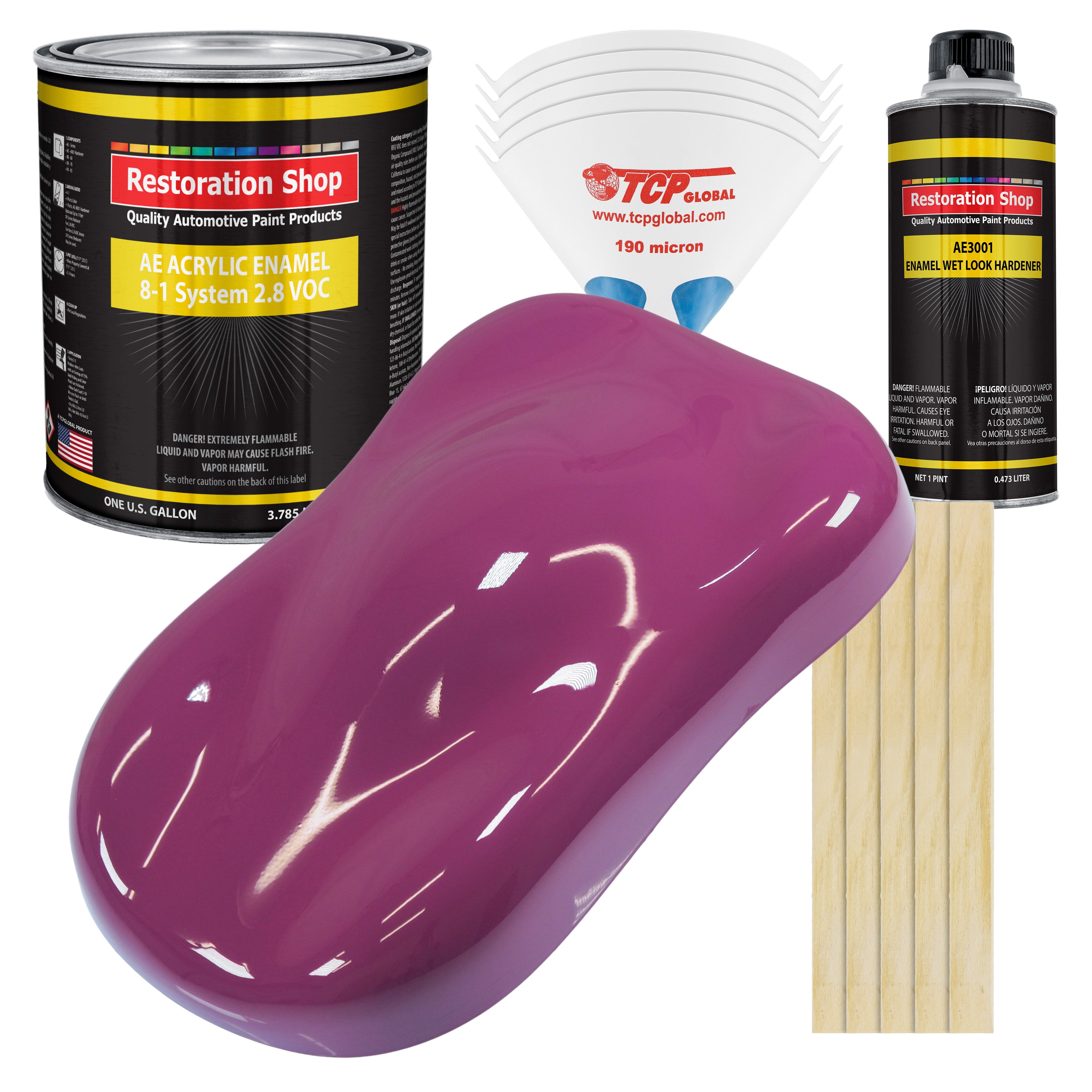 Restoration Shop Magenta Acrylic Enamel Auto Paint, Complete Gallon