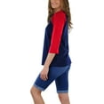 thumbnail image 3 of ToBeInStyle Women's Classic Two Color Cotton Baseball T-Shirts, 3 of 6