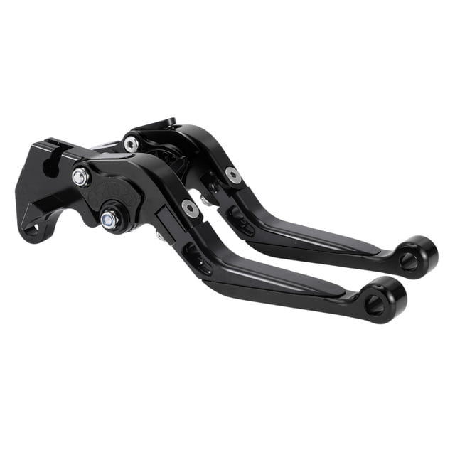 Palancas de freno y embrague cortas y largas para Yamaha MT125 2014-2021, ajustables en 6 posiciones, palanca de freno de motocicleta de aleación de aluminio, negro sólido