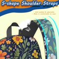thumbnail image 5 of Pioneer Flower Floral Print Pattern 17" School Backpacks for Teens,Waterproof Oxford Fabric,S-Shape Padded Straps for School,Travel,Hiking,Camping, 5 of 5