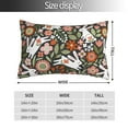 thumbnail image 4 of Disketp Pillow Covers Rabbits On Floral Pattern Throw Pillow Case Cushion Covers,Cushion For Bedroom,Couch,Home-14"X20", 4 of 8
