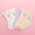 thumbnail image 1 of Calcetines para niñas, 5 par/lote, calcetines de algodón para primavera y verano para niños, patrón de flores bonitas para niños y bebés Tan Jianjun unisex, 1 of 2