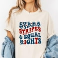 thumbnail image 2 of Stars Stripes & Equal Rights Shirt – Patriotic Equality T-Shirt, Red White Blue 4th of July Tee, Pride & Feminist Graphic USA Top for Women, Men, Activists, 2 of 7