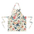 thumbnail image 2 of Pioneer Flower Floral Print Pattern Apron-Garden Aprons for Women with Pockets-Cotton Linen Waterproof Kitchen Cooking Gardening Aprons Adjustable for Kitchen,Cooking,BBQ and Salon 33x27 Inch, 2 of 7