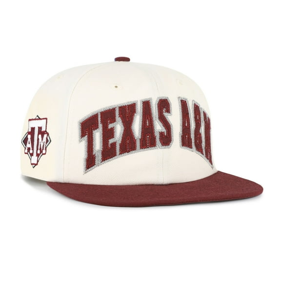 Unisex '47  Natural Texas A&M Aggies Crossover Off Hand Captain Adjustable Hat