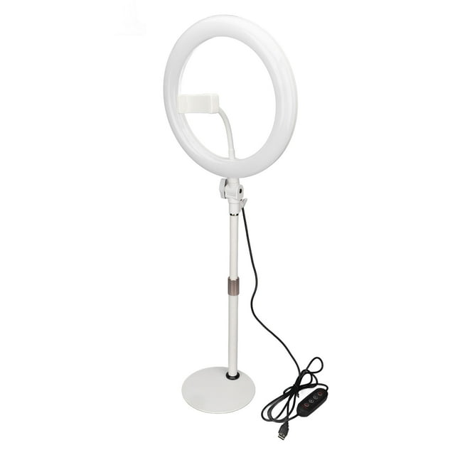 LED Ring Light, Brightness Adjustable 3 Color Temperature Ring Light 10inch Height Adjustable RGB USB Interface For Selfie For Party