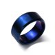 thumbnail image 1 of Stainless Steel Wide Band Finger Rings for Women Men Plain Band Rings Blue 8mm Inner Diameter: US Size 5 3/4(16.3mm), 1 of 2