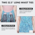 thumbnail image 6 of Blue White Tie Dye Textured Pattern Apron-Garden Aprons for Women with Pockets-Cotton Linen Waterproof Kitchen Cooking Gardening Aprons Adjustable for Kitchen,Cooking,BBQ and Salon 33x27 Inch, 6 of 7