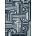 thumbnail image 3 of CAMILSON Spring Geometric Arch Striped Easy-Cleaning Non-Shedding Washable Outdoor Indoor Area Rug Navy 5x7, 3 of 9
