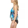 thumbnail image 2 of Calvin Klein LAPIS MULTI TROPICAL RAINFOREST Double-Strap Tankini Top, US Small, 2 of 3
